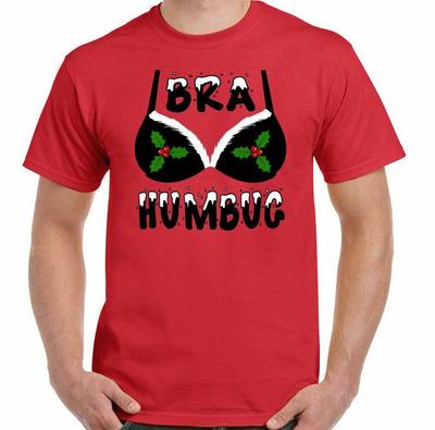 Soutien-gorge T-shirt de Noël Humbug Drôle Idéal Père Noël Secret Garniture de Bas