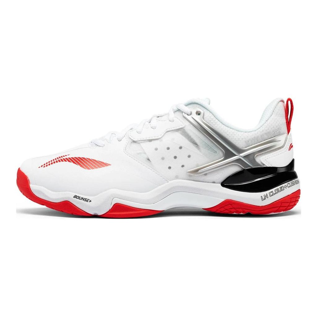 Li Ning OP Tlumící Odolné Nízké Badmintonové Boty Unisex Boty Bílé AYZQ009-8