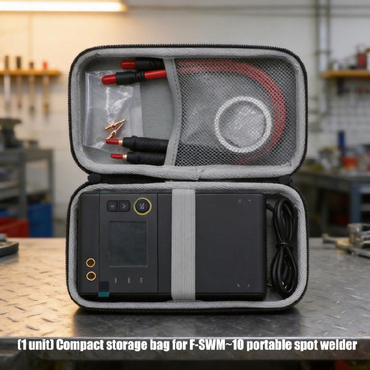Equipment Storage Case for a Portable Welding Machine, Textured EVA Exterior With Two Closure Pulls and Carry Loop for Storage and Carrying