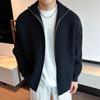 Autumn And Winter Cardigan Sweater Men's Striped Sweater Coat Business Jacket
