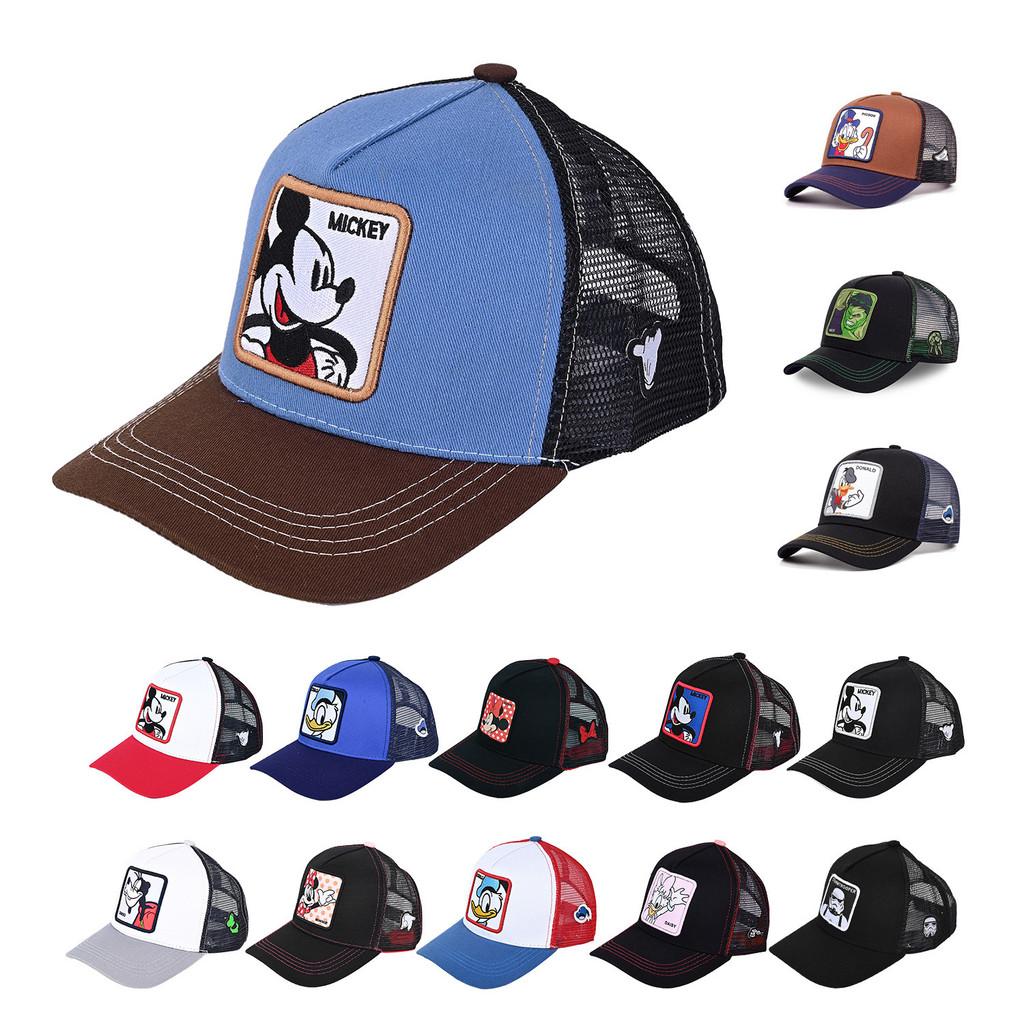 Mickey Mouse Embroidered Baseball Cap With Breathable Mesh For Summer Outdoor Activities