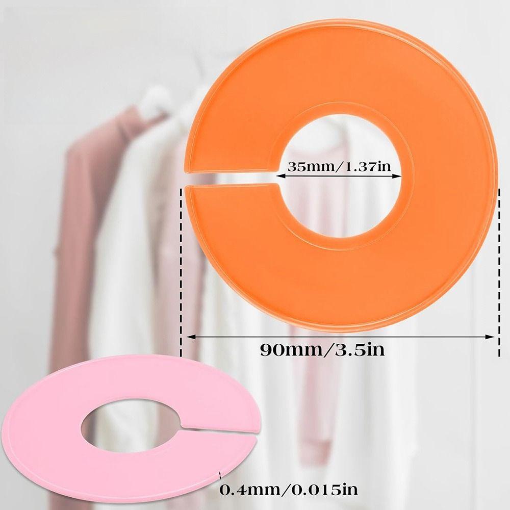 5Pcs Organizing Hangers Clothing Rack Size Dividers DIY Craft Round Garment Labels Wardrobe Separator Plastic