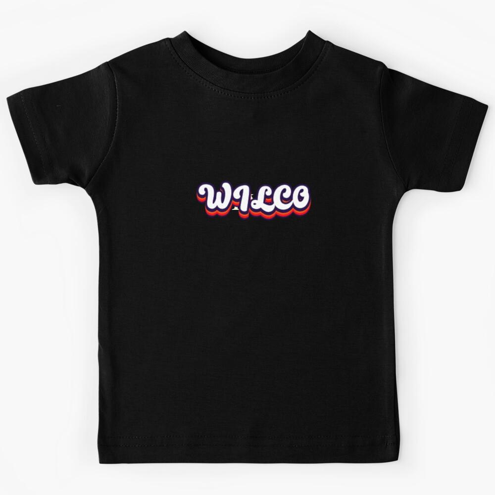 Wilco Retro Vintage Script Typography Kids T-Shirt 140