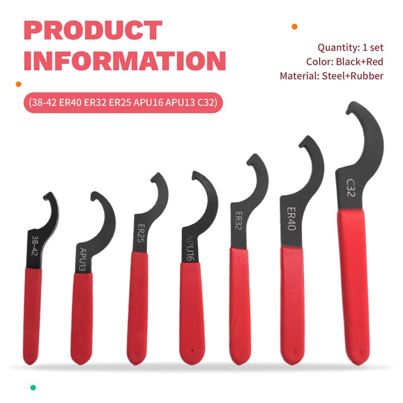 AD23-7PCS Adjustable Wrench Sets Professional Universal Rubber Handle Wrench Spanner Tool