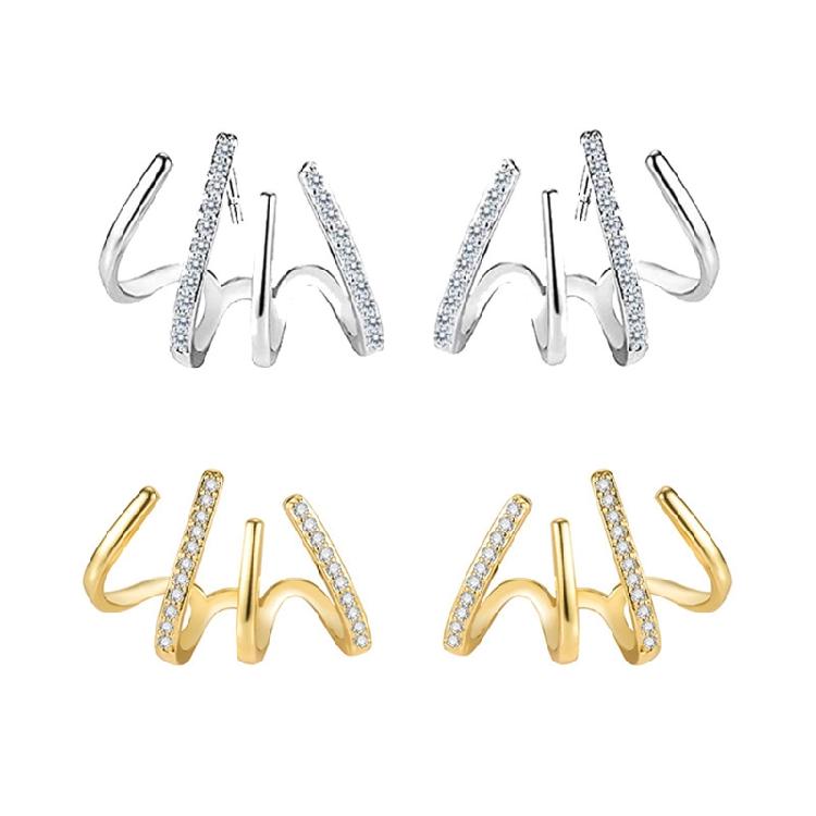 Ear Cuffs Stud Earrings Minimalist Ear Wrap Piercing Earrings for Girls Teen