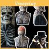 Mască Biochimică Schelet Înfricoșător Pentru Adunări de Halloween Piesă de Cap Siliconică Acoperire Completă Cu Pălărie