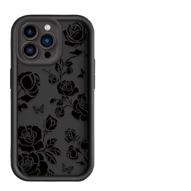 Hot-selling ins Rose iPhone15 Pro phone case Apple 16 protective case Flower phone case Samsung