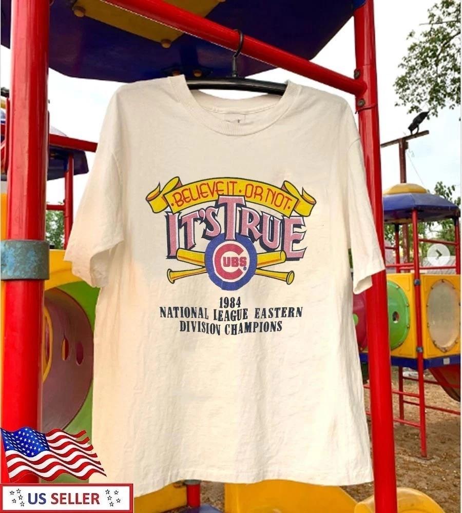 Винтажная футболка Chicago Team 1984 Невероятно, но факт Национальная лига Восток Унисекс L