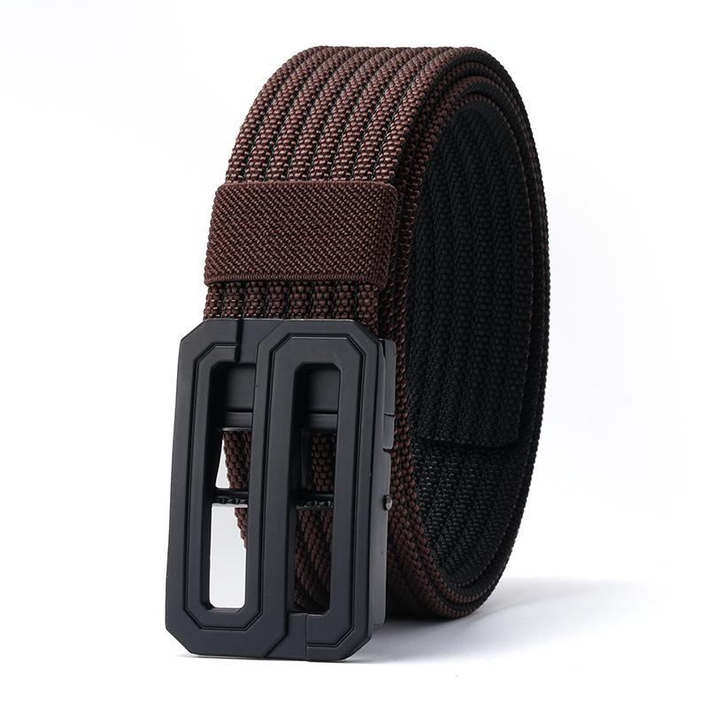 Men's Belt Automatic Buckle Durable Nylon Tactical Braided Belt Middle Aged and Young Outdoor Belt Belt Belt Men