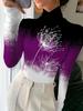 Women's Cheongsam Collar Long Sleeve T-Shirt, Regular Version, Spring and Autumn Collection