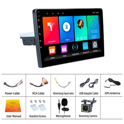 1Din 10.1''  Andriod 11 Car Multimedia Player GPS Navigation Bluetooth Car Audio Wifi USB FM MirrorLink HD Car Audio Radio Stereo Autoradio