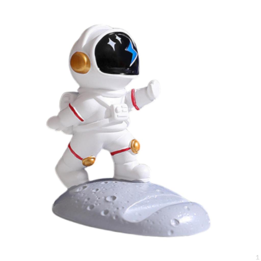 Astronaut Phone Holder Figurine Birthday Gift Crafts Resin Lovely Statue Desk