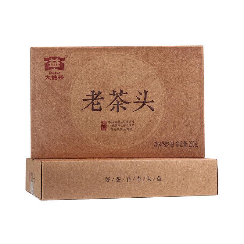 Lao Cha Tou TAETEA Dayi Mogen Pu Er Cha Tou Gammalt Tegel Shu Puerh Te 280g