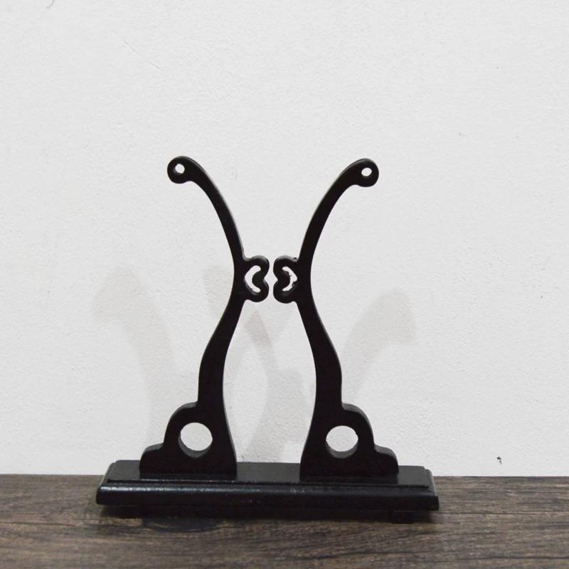 Fan Stand Made of Imitation Ebony Wood, Hollow Fan Stand, Palace Fan Base, Beech Wood Fan Stand, Solid Wood Fan Stand, Fan Holder