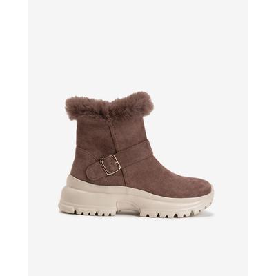 Simplet By ESquire Women S Chlo  Fur bootS Beige