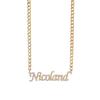 Custom Personalized Name Stainless Steel Necklaces For Women Cubic Cubic Zircon Letters Crystalline Pendant Thick 4Mm Nk Chain JewelryTrendy Pendant