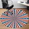 1PCStars Stripes Office Round Area Rug,  Mat Suitable For Office, Under Office Chairs Bedroom Living Room Home Decor, Room Deco