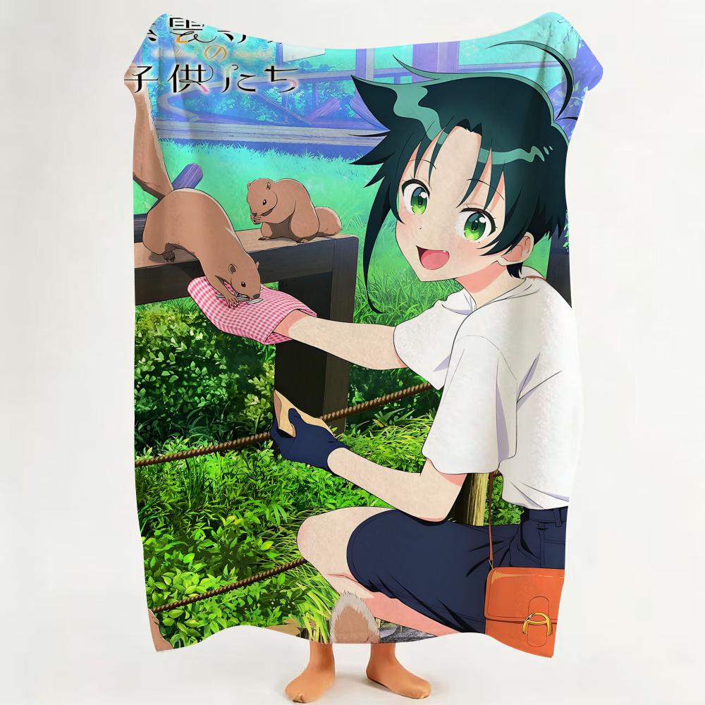 Anime The S Shiunji F Family C Children  Flannel  Blanket Suitable for Sofa Living Room Bedroom