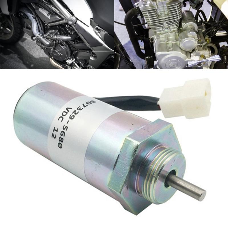 12V Fuel Shut Off Solenoid Valves Heavy Duty Electromagnetic Fuel Cutoff Valves Engine Fuel Shutdown Solenoid for Bikes