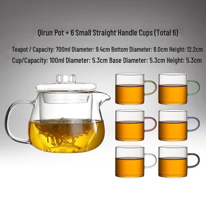Chinese Style Heat-Resistant Glass Teapot with Side Handle