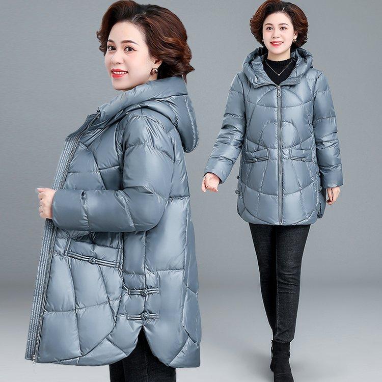 Winter Women's Down Cotton Jacket Commuting Oversized Windproof Hooded Women's Clothing