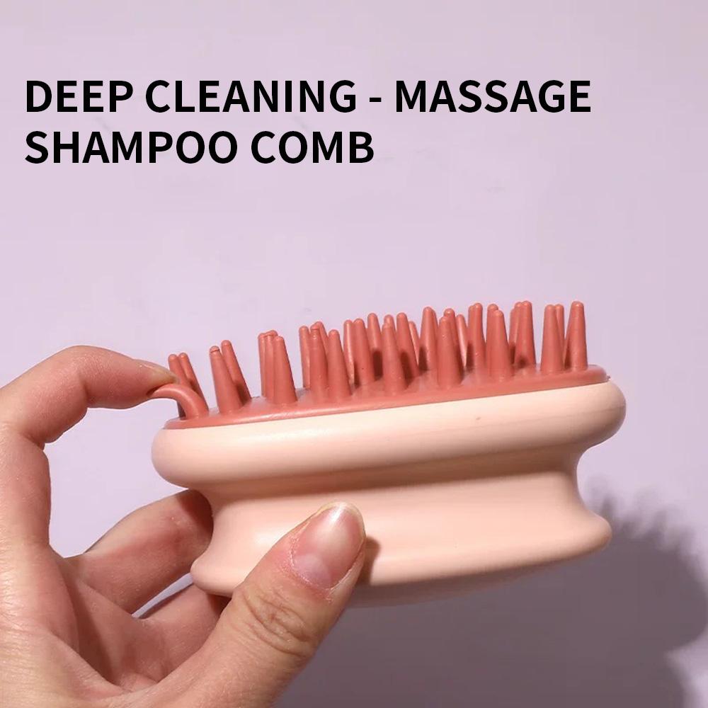 1PC silicone massage hair brush - detachable cleaning - unisex - manual massager