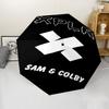Sam and Colby Print Automatic Umbrella, 8 Rib Iron Frame, Plastic Handle, Suitable for Outdoor Travel &Daily , Ideal Gift