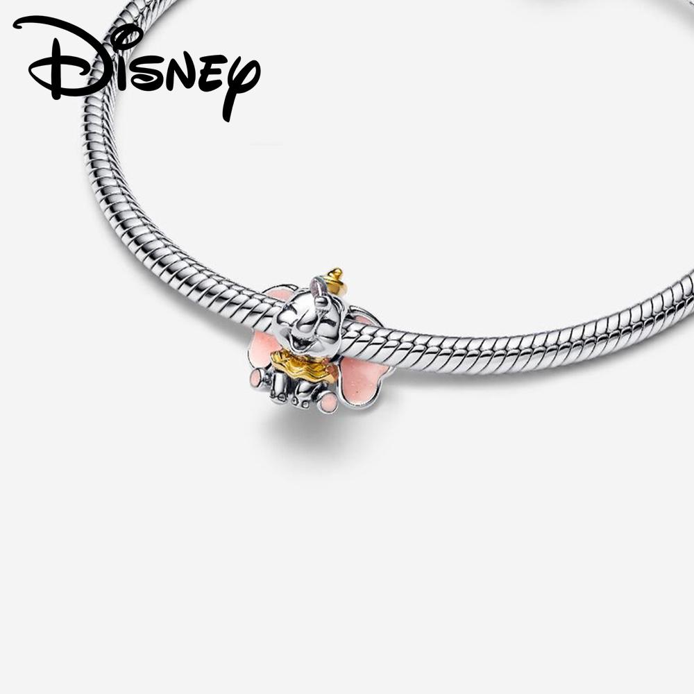Disney 925 Silber Minnie Stitch Winnie Puuh Anhängerperle geeignet für originales Damenarmband DIY Schmuck Geschenk