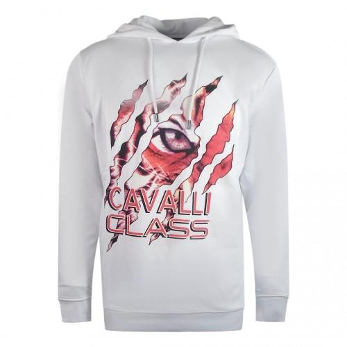 Cavalli Class Mens Peeking Tiger Hoodie