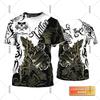 Tattoo Artist Work T-shirt Men's Clothing Round Neck Black White Design Short Sleeve T-shirts DIY Custom Name Trend Uniform Tee