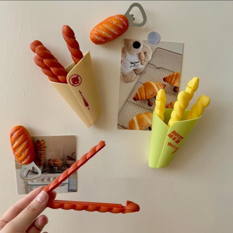 Portable Kitchen Storage Food Snack Twist-Shaped Seal Sealing Sealer Clamp Plastic Tool Kitchen Accessories Food Bag Clips