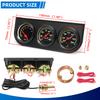 3 in 1 Triple Gauge Set 100-250℉ Water Temp+8-16v voltage Gauge+0-150psi Oil Pressure Black Face Digital pointer Auto Gauge