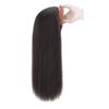 Women's Black Long Straight Headband Wig with Natural Volume, Korean Style.
