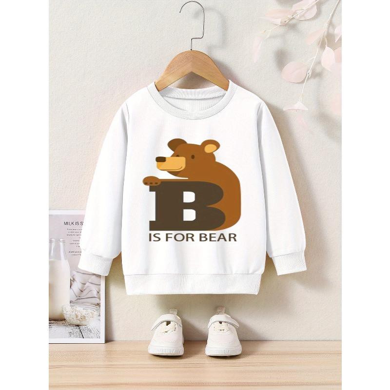 Spring/Autumn Cartoon Print Round Neck Sweatshirt Sportswear