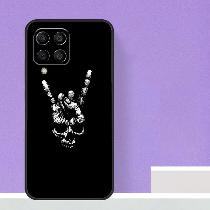 Rock and Roll Skull Case For Samsung Galaxy M23 M20 M32 M52 M56 M16 M36 M54 M34 M14 M35 M55 M15 M11 M31 M13 M53