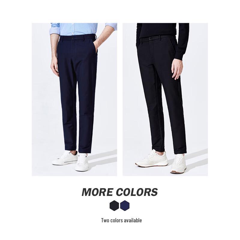 Navigare Men's Classic Business Casual Straight-Leg Trousers