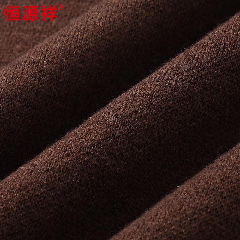 Hengyuanxiang Men's Thick 100% Pure Wool Mock Neck Thermal Sweater