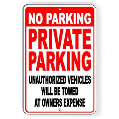 Avviso Parcheggio Istantaneo - Parcheggio Privato, Divieto Assoluto di Parcheggio, Rimozione Forzata Immediata, Cartello in Alluminio Resistente ai Raggi UV