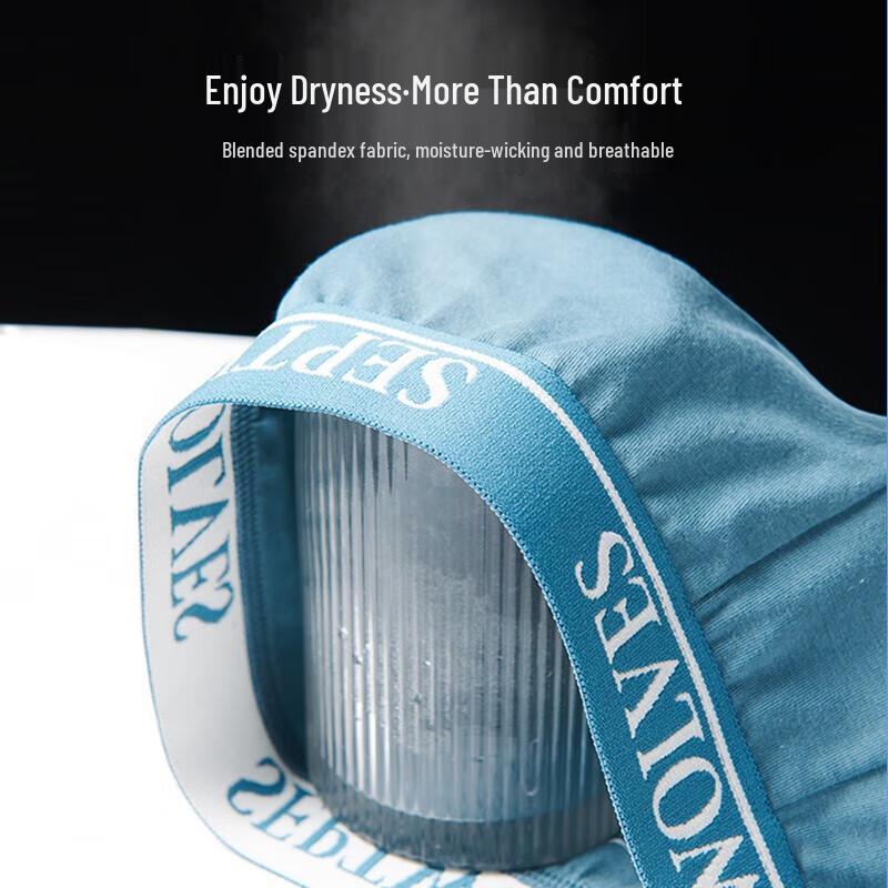 SEPTWOLVES Men's Comfortable Cool-Feel Boxer Briefs