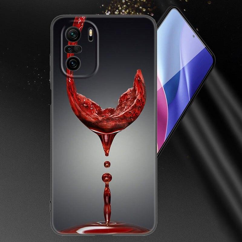 

Чехол для телефона с чашкой кофе и вина для Xiaomi Mi POCO X3 NFC GT M4 M3 12 11T 10T Pro A3 11 Lite NE 5G 12X 11i F3, мягкий черный чехол из ТПУ Xiaomi POCO X3 NFC