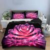 Crystal Rose Lighting Decoration Set Kid'S And Adults' Bedroom Decor, Exquisite Three-Piece Bedding Set Gift