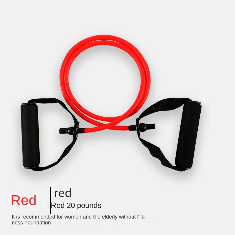 

5 уровней эластичная лента для йоги, эластичная веревка для тренажерного зала, фитнеса, трубка для упражнений с ручками для домашних тренировок, силовые тренировки красный