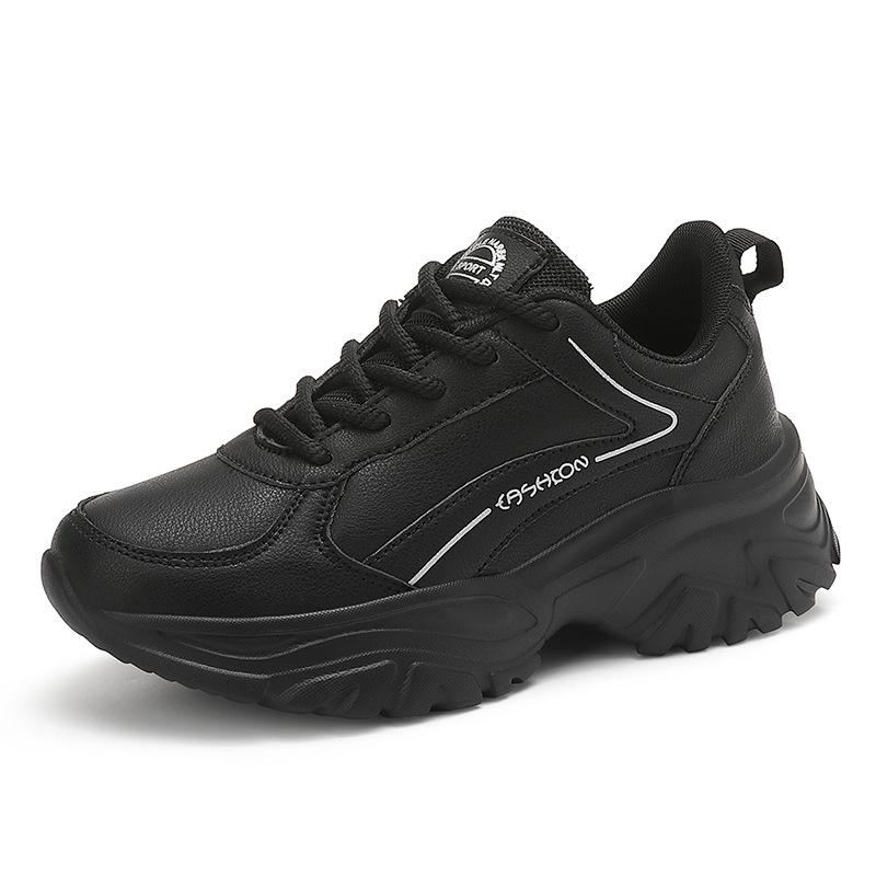 Women's Thick-Soled Versatile Sneakers - Comfortable, Breathable, Casual Height-Enhancing Dad Shoes for Spring/Autumn, New Korean Style Student