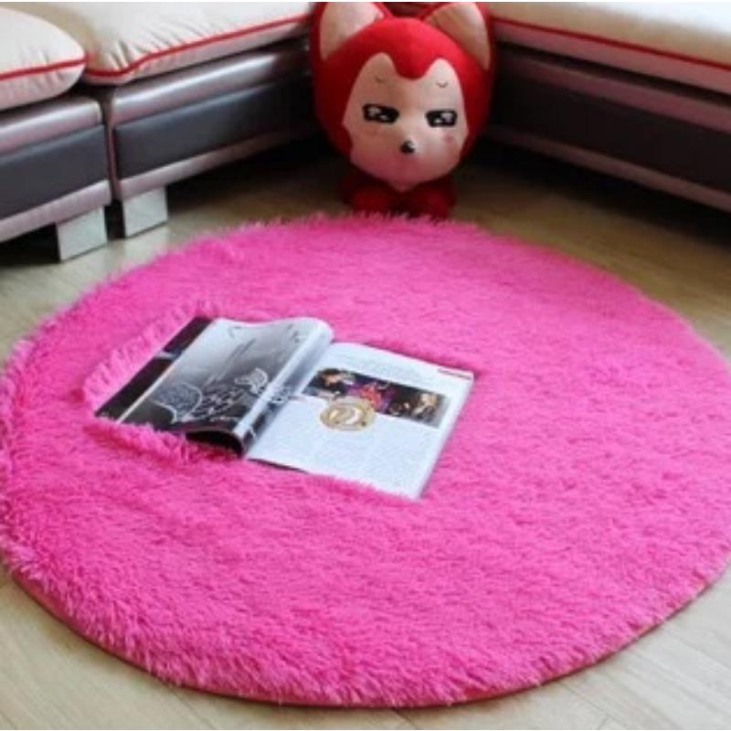 Fluffy Round Rug Carpets for Living Room Decor Faux Fur Rugs Kids Room Long Plush Rugs for Bedroom Shaggy Area Rug Modern Rugs