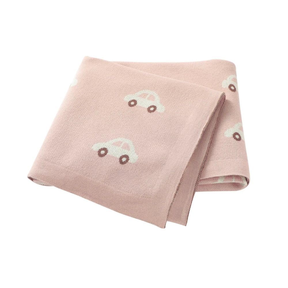 

5-колірна дитяча ковдра Car Pattern Multi Ticket Swaddle Throw Cotton 100cm x 80cm Pink [100% Cotton] 100% RR-0016-PI рожевий