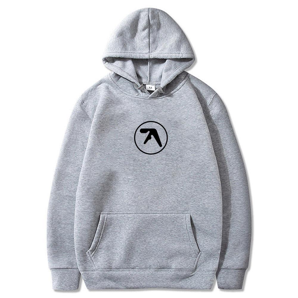 Aphex Twin Logo Print Hoodie Men Women Casual Vintage Fleece Cotton Hooded Sweatshirt Male Hip Hop Oversized Pullover Hoodies