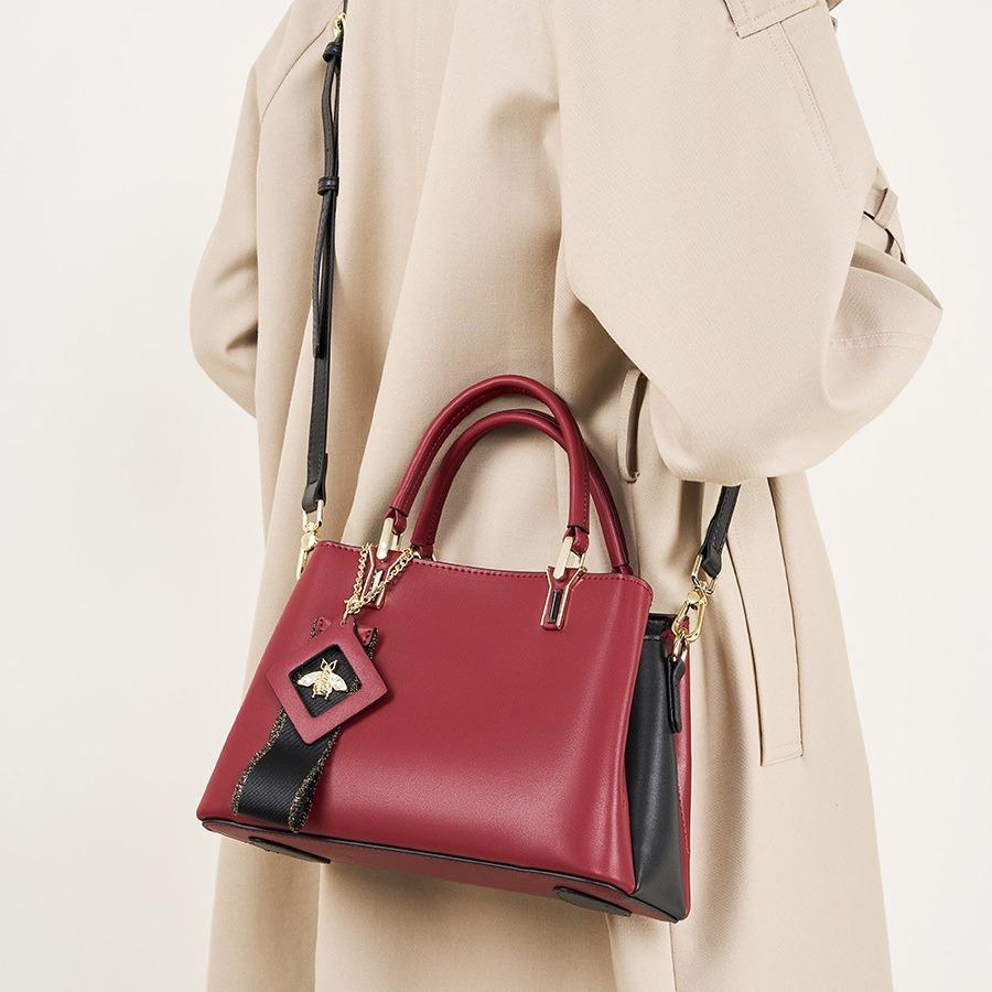Large Capacity Bag Women's New Leather Women's Bag Red Handbag Women's