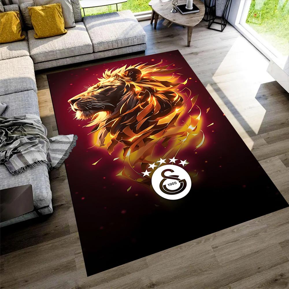 Lion Emblem Area Rug Perfect for Kitchen Playrooms Outdoor Study room Anti-slip Rug Decorate Offices Luxury Gift for Birthday, Christmas, Wedding