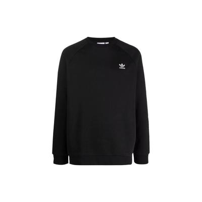 Originals Trefoil Solid Logo Print Crew Neck Sweatshirt Men Tops Black H34645