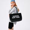 New MLB New York Yankees Tote Laptop Bag, Travel Bag, One Shoulder Portable, Students Back To School Regular Unisex Black 3AORL104N-50BKS